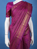 Purple Floral Butta Woven Pure Kanchipuram Silk Saree with Zari Border - Diadem