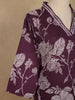 Purple Floral Printed Cotton Salwar Suit With Dupatta - Diadem