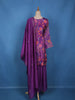 Purple Floral Printed Crepe Palazzo Suit