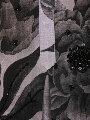 Purple Floral Printed Silk Co Ord Salwar Suit - Diadem