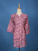 Purple Floral Printed Cotton Kurti Top