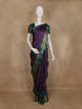 Purple Pochampally Ikat Design Cotton Saree with Zari Border