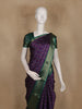 Purple Pochampally Ikat Design Cotton Saree with Zari Border