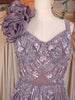 Purple Sequins and Beads Embroidered Design Net Gown