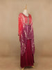 Purple Abstract Design Semi Silk Kaftan Palazzo Suit - Diadem