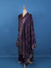 Purple Abstract Designed Cotton Salwar Suit - Diadem