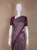 Purple Bandhani-Style Geometric Print Mul Mul Cotton Saree - Diadem
