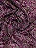 Purple Bandhani-Style Geometric Print Mul Mul Cotton Saree - Diadem