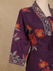 Purple Floral Design Printed Cotton Salwar Suit (Copy) (Copy) - Diadem