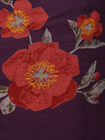 Purple Floral Design Printed Cotton Salwar Suit (Copy) (Copy) - Diadem