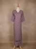 Purple Floral Designed Cotton Salwar Suit - Diadem