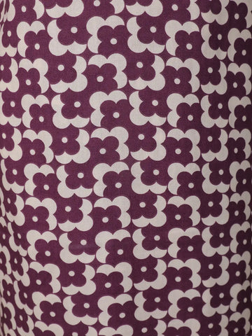 Purple Floral Designed Cotton Salwar Suit - Diadem