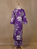 Purple Floral Designed Cotton Salwar Suit - Diadem
