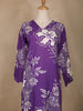 Purple Floral Designed Cotton Salwar Suit - Diadem