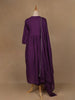 Purple Floral Embroidered Cotton Salwar Suit - Diadem
