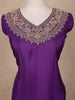 Purple Floral Designed Semi Silk Palazzo Salwar Suit - Diadem