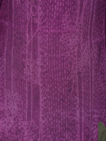 Purple Floral Designed Semi Silk Salwar Suit - Diadem