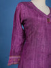 Purple Floral Designed Semi Silk Salwar Suit - Diadem