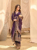 Purple Floral Embroidered Crepe Palazzo Salwar Suit Online - Diadem