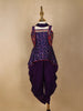 Purple Floral Embroidered Crepe Patiala Salwar Suit - Diadem