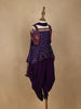 Purple Floral Embroidered Crepe Patiala Salwar Suit - Diadem