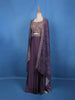 Purple Floral Embroidered Georgette Bridesmaids Lehenga - Diadem