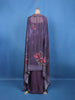 Purple Floral Embroidered Georgette Bridesmaids Lehenga - Diadem