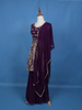Purple Floral Embroidered Georgette Sharara Salwar Suit - Diadem