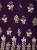 Purple Floral Embroidered Georgette Sharara Salwar Suit - Diadem