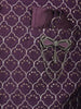 Purple Floral Embroidered Jacquard Sherwani Suit - Diadem