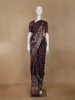 Purple Floral Printed Cotton Saree - Diadem