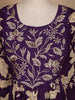 Purple Floral Designed Cotton Salwar Suit - Diadem