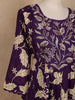 Purple Floral Designed Cotton Salwar Suit - Diadem