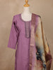 Purple Mirror Worked Cotton Salwar Suit - Diadem
