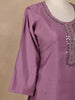 Purple Mirror Worked Cotton Salwar Suit - Diadem