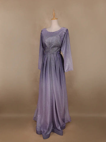 Ombre Effect Shimmer Glitter Party Wear Gown - Diadem