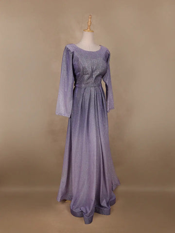 Ombre Effect Shimmer Glitter Party Wear Gown - Diadem