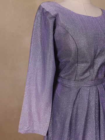 Ombre Effect Shimmer Glitter Party Wear Gown - Diadem