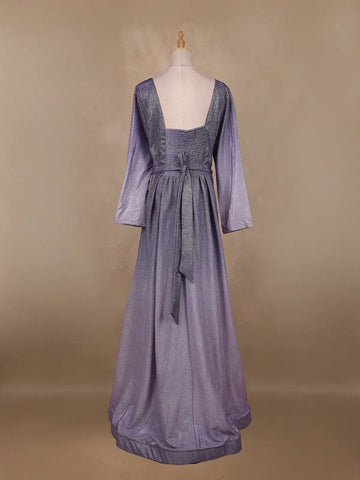 Ombre Effect Shimmer Glitter Party Wear Gown - Diadem