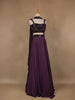 Purple Sequins Embroidered Satin Lehenga - Diadem