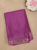 Purple Solid Design Antique Gold Zari Border Mysore Silk Saree - Diadem