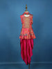 Queen Pink Floral Printed Satin Kids Patiala Salwar Suit With Dupatta - Diadem