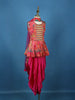 Queen Pink Floral Printed Satin Kids Patiala Salwar Suit With Dupatta - Diadem