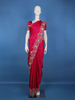 Queen Pink Floral Design Sequin Work Satin Saree - Diadem