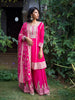 Queen Pink Floral Designed Georgette Salwar Suit - Diadem