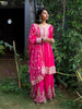 Queen Pink Floral Designed Georgette Salwar Suit - Diadem