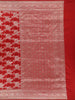 Radiant Red Floral Design Banarasi Silk Saree - Diadem