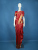 Rani Pink Diamond Butta Woven Pure Kanchipuram Silk Saree With Golden Zari Border - Diadem