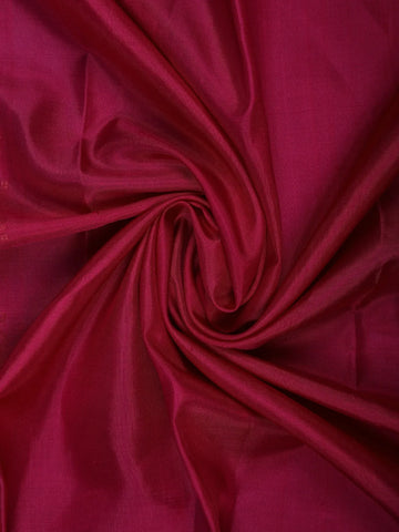 Rani Pink Geometric Design Gold Zari Woven Soft Silk Saree - Diadem