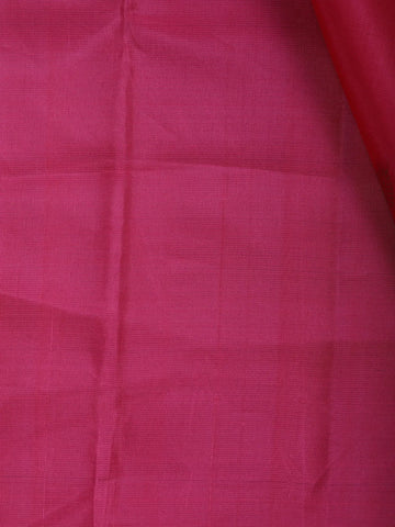 Rani Pink Leaf Design Zari Woven Soft Silk Saree - Diadem
